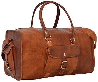 Grand Sac De Sport (Duffle Bag) En Cuir De Vache - Holdall Voyage Gym