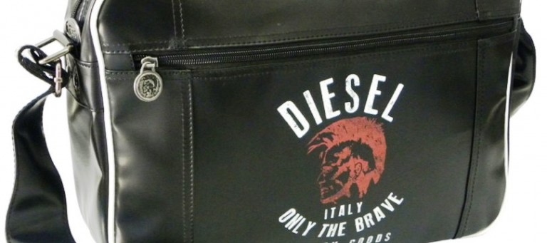 Sacoche Diesel Homme En Cuir - Style Bandoulière - Couleur Noir - Occasion